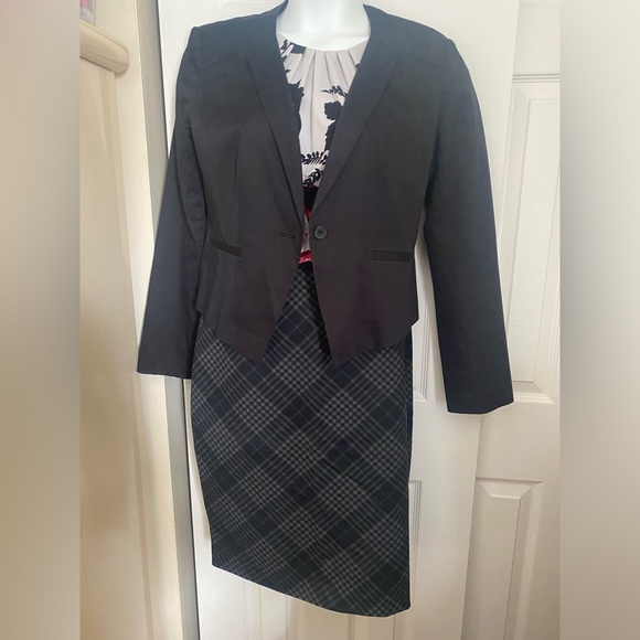 Plaid Pencil skirt (M) - Picture 4 of 4